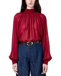 Nicholas - Solene Mock Neck Draped Top - Lyst