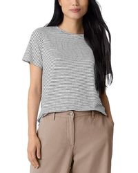 Eileen Fisher - Crewneck Short Sleeve Linen Tee - Lyst