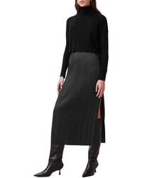 AllSaints - Vittoria 2-In-1 Pleated Midi Dress - Lyst