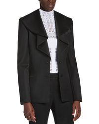 McQueen - Folded Collar Wool Blazer - Lyst
