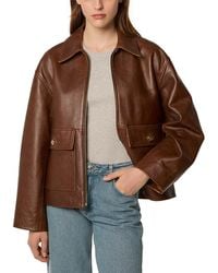 Tresser - Leather Jacket With Storm Flap - Lyst