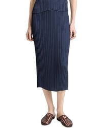 Vince - Straight Pleated Midi Skirt - Lyst
