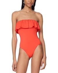 Kate Spade - Ruffle One Piece Swimsuit - Lyst