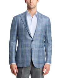 Canali - Kei Wool, Silk & Linen Plaid Unstructured Trim Fit Sport Coat - Lyst