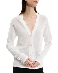 Theory - V Neck Cardigan Sweater - Lyst