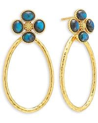 Capucine de Wulf - Labradorite Berry Clover Teardrop Earrings - Lyst