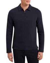 Ted Baker - Kalend Textured Quarter Zip Polo Shirt - Lyst