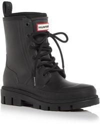 HUNTER - Diana Lace Up Boots - Lyst