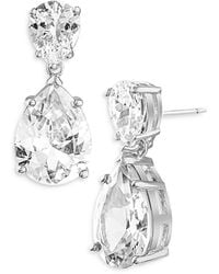 Kenneth Jay Lane - Cz By Double Pear Drop Earrings - Lyst