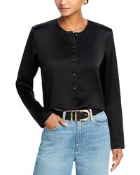 Leset - Crewneck Button Front Cardigan - Lyst