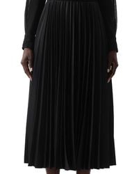 Jason Wu - Crepe Satin Pleated Midi Skirt - Lyst
