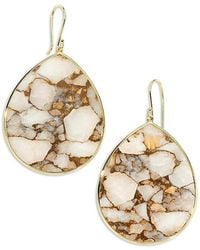 Ippolita - 18K Rock Candy Bronze Calcite Slice Large Drop Earrings - Lyst