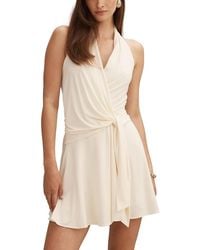 EVER NEW - Aaliyah Wrap Halter Neck Mini Dress - Lyst