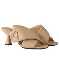 Prada - Padded Nappa Leather Sandals - Lyst