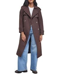 Warehouse - Wool Mix Belted Trench Coat - Lyst