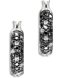 John Hardy - Sterling Jh Essentials Diamond Pave Sand Small Hoop Earrings - Lyst