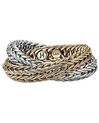 John Hardy - 14K & Sterling Kami Chain Crossover Ring - Lyst