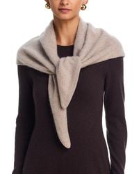 Aqua - Brushed Cashmere Triangle Wrap - Lyst