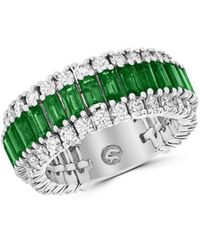 Bloomingdale's Emerald & Diamond Ring In 14k White Gold - Green