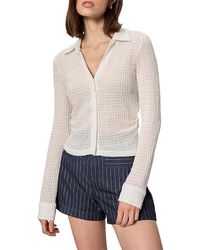 Sanctuary - Juno Textured Button Front Top - Lyst