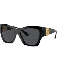 Versace - Rectangular Cat Eye Sunglasses, 54Mm - Lyst