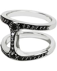 Hoorsenbuhs - Sterling Phantom Diamond Double Row Statement Ring - Lyst