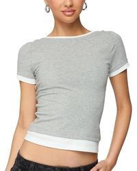 Edikted - Julietta Contrast Layered T Shirt - Lyst