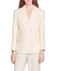 Sandro - Double Breasted Suit Jacket - Lyst