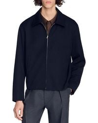 Sandro - Minimalist Zip Up Blouson Jacket - Lyst