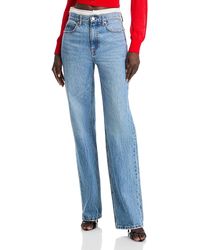 T By Alexander Wang - Alexanderwang. T Mid Rise Contrast Waistband Jeans - Lyst