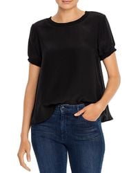 Cinq À Sept - Lenny Short-Sleeve Silk Top - Lyst