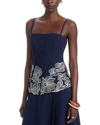 Toccin - Eve Square Neck Button Front Cutaway Top - Lyst