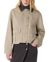 Whistles - Casual Contrast Collar Jacket - Lyst