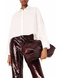 Maje - Cropped Shirt With Jewel Detail - Lyst