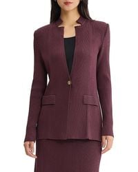 Misook - Tailored Tonal Ribbed Knit Jacket - Lyst