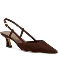 Stuart Weitzman - Vinnie 50 Slingback Suede Pumps - Lyst