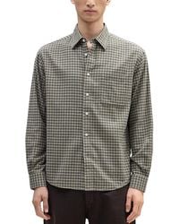 NN07 - Deon Long Sleeve Button Front Flannel Shirt - Lyst