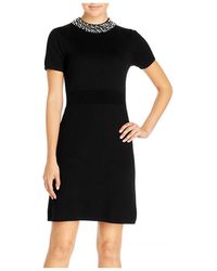 sweater dress with pearls
