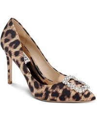 Badgley Mischka - Cher Crystal Buckle Pumps - Lyst
