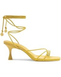 Larroude - Nadia Square Toe Strappy Mid Heel Sandals - Lyst
