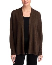 Eileen Fisher - Wool Open Front Cardigan - Lyst