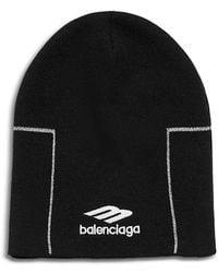 Balenciaga 3B Sports Icon Beanie in Black for Men | Lyst