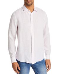 Bloomingdale's - The Store At Bloomingdale's Linen Yarn - Dyed Solid Classic Fit Shirt - Lyst