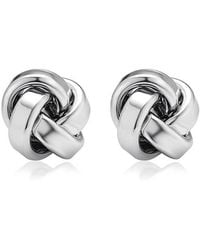 Oradina - Sterling Eternal Knot Studs - Lyst