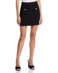 Aqua - Crystal Button Sweater Skirt - Lyst