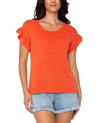 Liverpool Los Angeles - Flutter Sleeve Dolman Sweater - Lyst