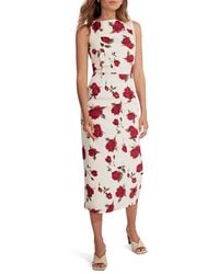 Mint Velvet - Rose Print Midi Dress - Lyst