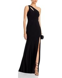 Aqua - Split Hem Max Evening Dress - Lyst