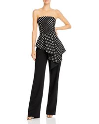 Black Halo Parma Peplum Jumpsuit - Black