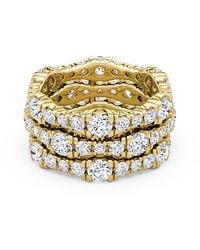 Vrai - 3 Row Pave Ring - Lyst